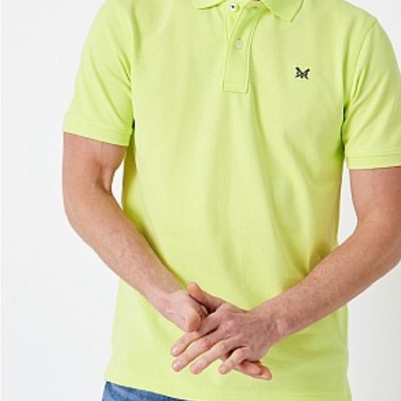 Crew Clothing Company Men’s Classic Pique Polo Shirt in Citrus Lime Size Medium - Picture 3 of 15